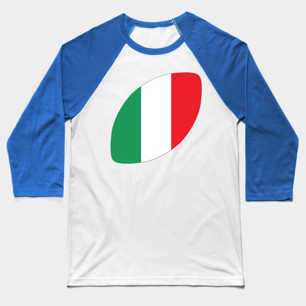Italy Rugby Baseball T-Shirt by fimbis